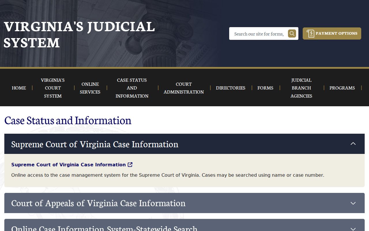 Ashburn resident lookup Virginia case information court search hub